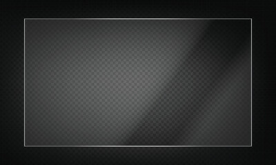 16:9 vector image of a mirror reflection, suitable for application on glass, plastic, or acrylic window surfaces. Offers a glossy, luminous appearance with bright highlights and transparency. 