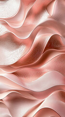 vertical composition of a radiant 3D metallic surface flowing