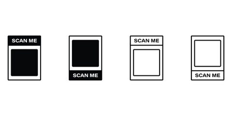 Scan Me Label Icons Set, Perfect for QR Codes and Marketing