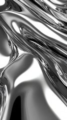 vertical composition of a seamless 3D metallic surface flowing