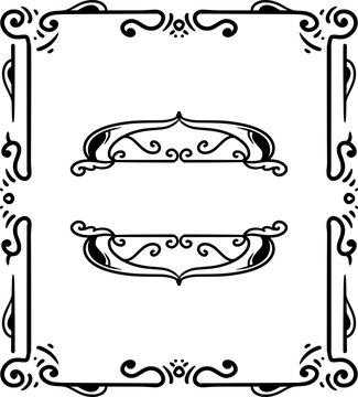 oramen art frame and text place in the middle