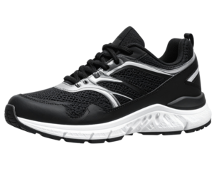 Modern Running Shoe Side View with Shadow, Isolated PNG 