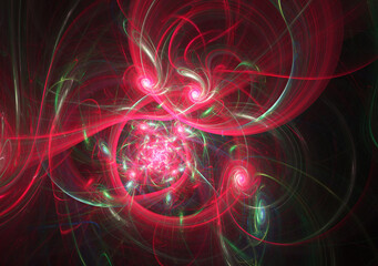 Fractal colored abstract on black background
