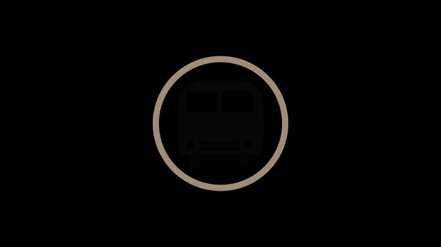 white cycle seamlessly looping 4k animation video black background.
