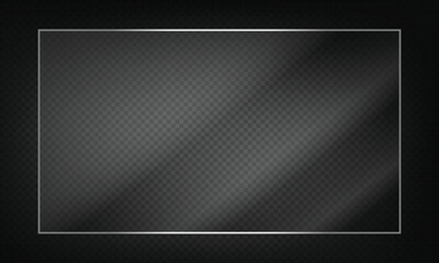 Obraz premium 16:9 vector image of a mirror reflection, suitable for application on glass, plastic, or acrylic window surfaces. Offers a glossy, luminous appearance with bright highlights and transparency.&nbsp;