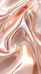 vertical composition of a smooth 3D metallic surface flowing