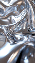 vertical composition of a stunning 3D metallic surface flowing