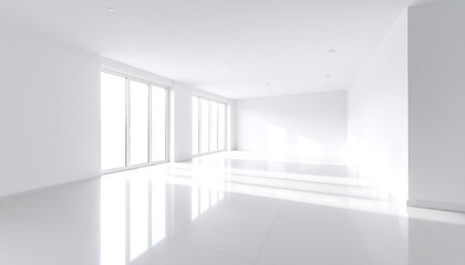 Empty, bright, modern interior