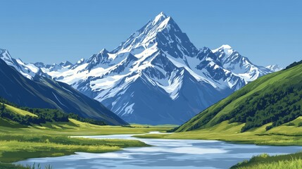 Fototapeta premium Majestic Mountain Landscape