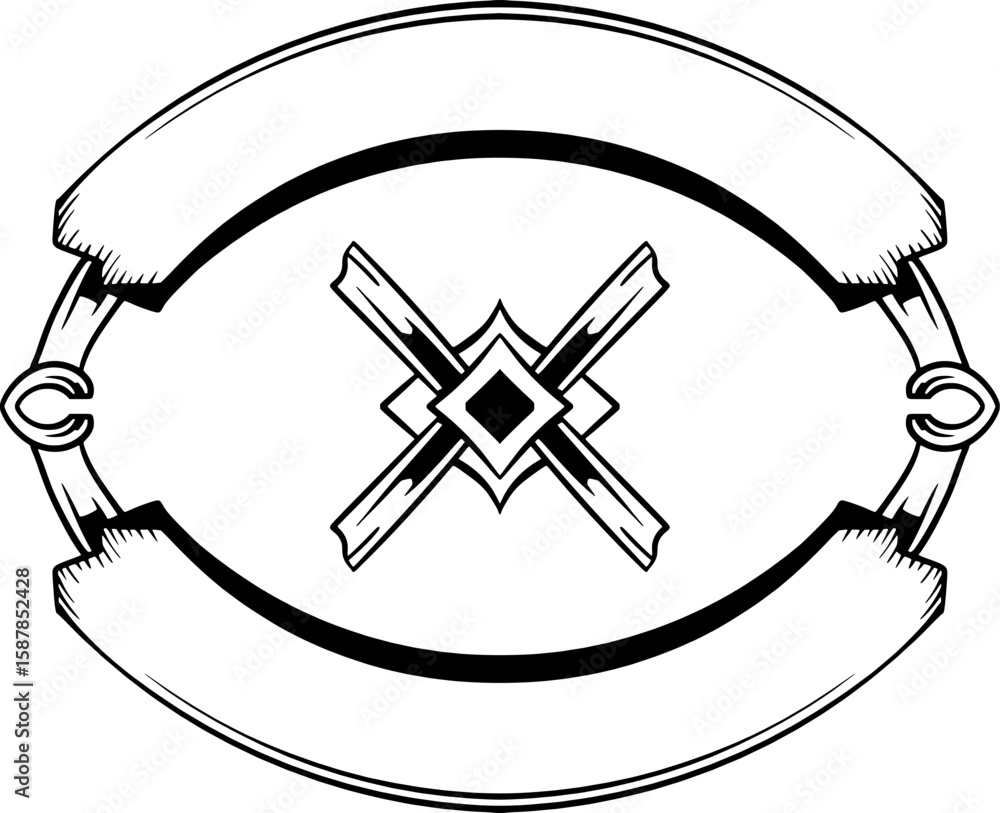 Fototapete displaying ornaments with empty space for text above and below