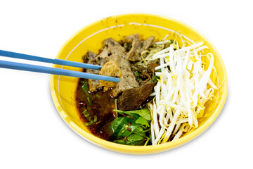 Chinese clear soup and Beef noodle
