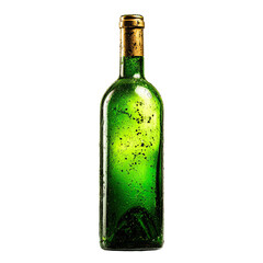Green Wine Bottle Illustration