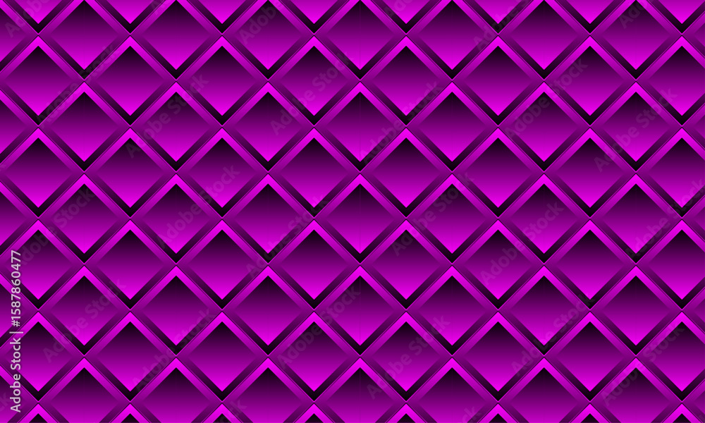 Poster futuristic design with geometric shape – seamless 3d square shape pattern design with diamond– abstr