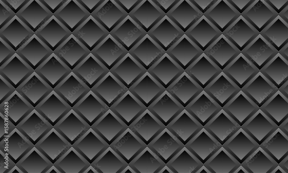 Poster futuristic design with geometric shape – seamless 3d square shape pattern design with diamond– abstr