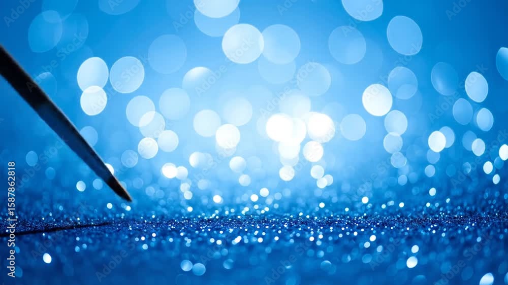 Aufkleber sparkling blue background with glitter and bokeh effect for creative projects