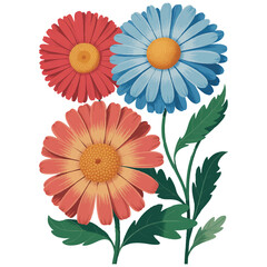 Boho Retro Flower Sublimation for t shirt, printing, wall art