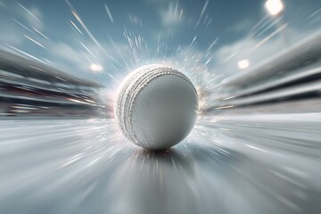 closeup shot of cricket ball,	
