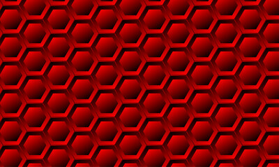 Seamless pattern with hexagonal shape-3d shape modern creative pattern background design suit for decoration, texture, banner, campaign, luxury design-Traditional vector with red colour 