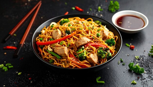 Shanghai Fried Noodle, Shanghai Chow Mein, Chinese Food.