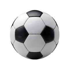 Fototapeta premium A black and white soccer ball, isolated against a white background.