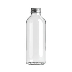Clear glass bottle with metal cap (9)
