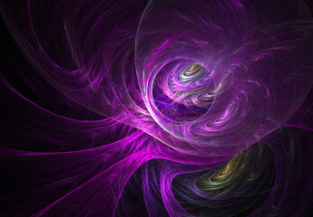 Fractal colored abstract on black background