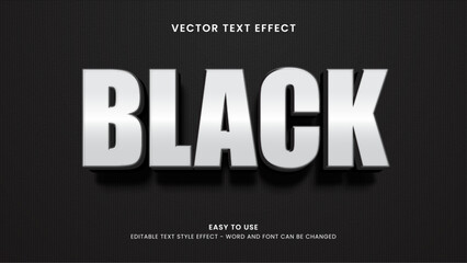 black editable text effect