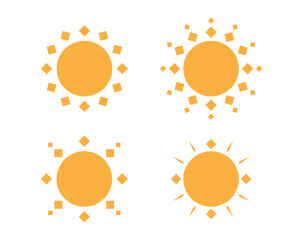 Minimal Sun Icon Pack with Line and Shape Variations for Energy and Weather Infographics