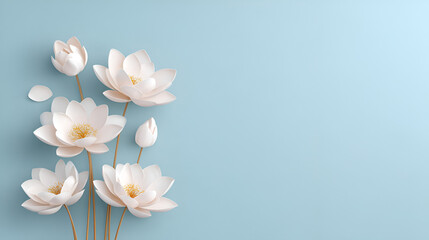 Obraz premium Elegant lotus flower illustration in a minimalist style, conveying tranquility and beauty. white 29498667 1