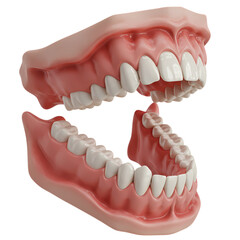 Obraz premium Human Teeth Model: Anatomy & Dental Health Guide