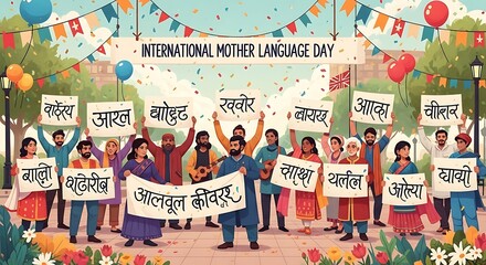 Celebrating International Mother Language Day with Colorful Cultural Diversity Displayed Beautifully