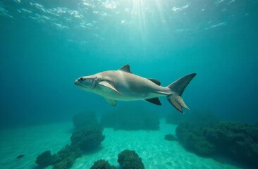 shark underwater, aquarium