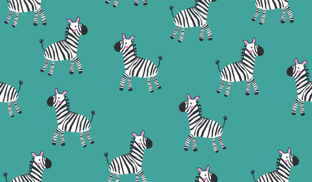 Cute zebra pattern background vector design