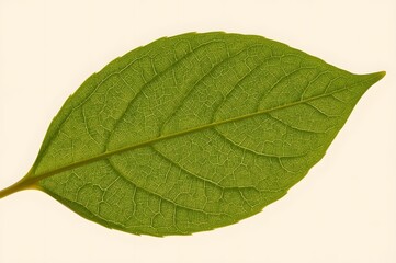 View of a green leaf texture