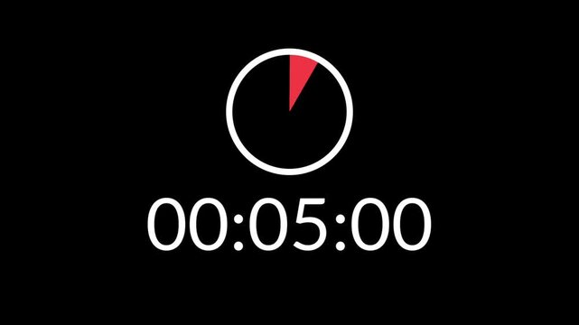 1 minute stopwatch with circular stopwatch accurate on black background
