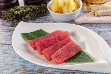 Japanese sliced tuna sashimi fish