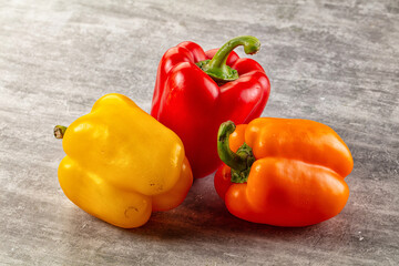 Red, yellow, orange bell pepper