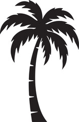 Obraz premium palm tree silhouette, tropical tree clipart, black palm tree vector, summer tree silhouette, beach palm illustration, palm tree icon set, tropical nature clipart, exotic tree silhouette, palm tree gra