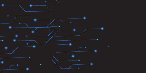 Blue network. Abstract connection on gradient background. 3D Network technology background with dots and lines for desktop. Ai system background. Line background, network technology