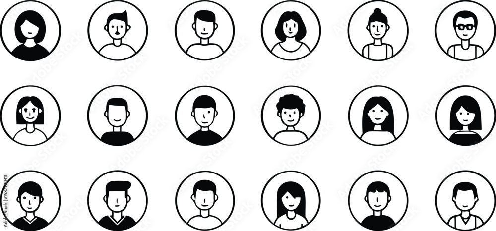 Poster vector illustration of number set from 0 to 5 in modern icon style