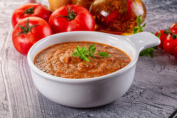 Gazpacho - cold Spanish tomato soup