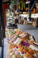 Sweets and candies at a candy bar , event reception
