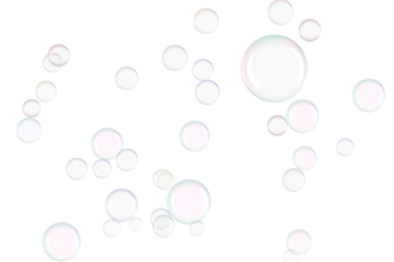 Transparent soap bubble pattern element