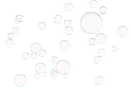Transparent soap bubble pattern element