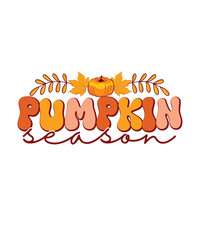 Groovy Fall T-shirt Design Pumpkin Season