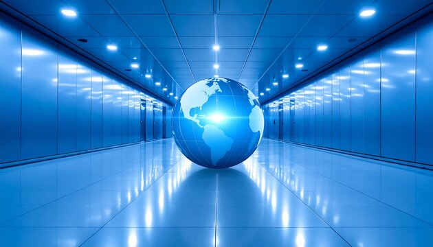 Global corridor, futuristic