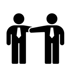 Business Negotiation and Agreement of Stickman Character Icons