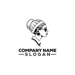 Woman Profile with Laurel Wreath Emblem