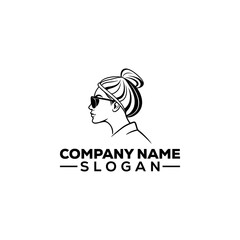 Woman Profile with Laurel Wreath Emblem