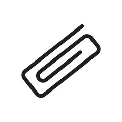 Minimalist Paper Clip Icon for Document